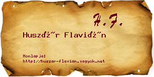 Huszár Flavián névjegykártya